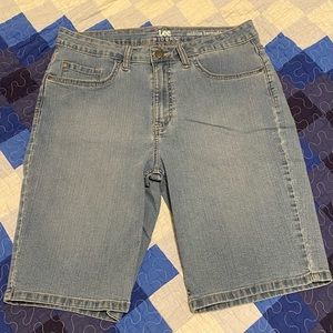 Lee Mid-Rise Denim Bermuda Shorts